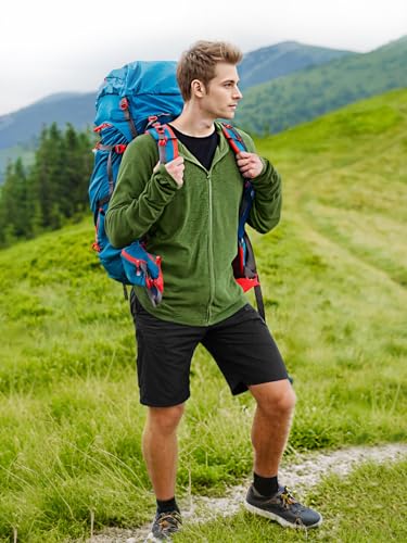Image of Mens UPF 50+ UV Full Zip Sun Protection Hoodie Jacket With Thumb holes Cooling Lightweight Fishing Hiking Cooling Shirts men