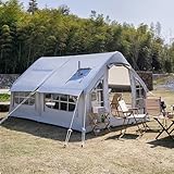 Aufblasbares Familienzelt, Campingzelt für 6-8 Personen, 4 Jahreszeiten...