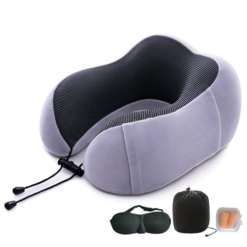 SERYPKRFG Compact Flight Pillow for Mercedes Benz SL500 SL400 SL550 SL350, Neck Pillow car Neck Cushion Neck Pillow for Travel, dark grey