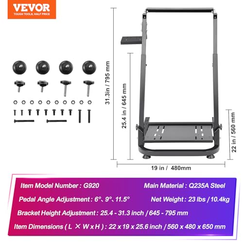 Vevor RACING STEERING WHEEL STAND Fit For Logitech G27/G25/G29, Thrustmaster T80 T150 Tx F430 Gaming Wheel Stand thumb #7