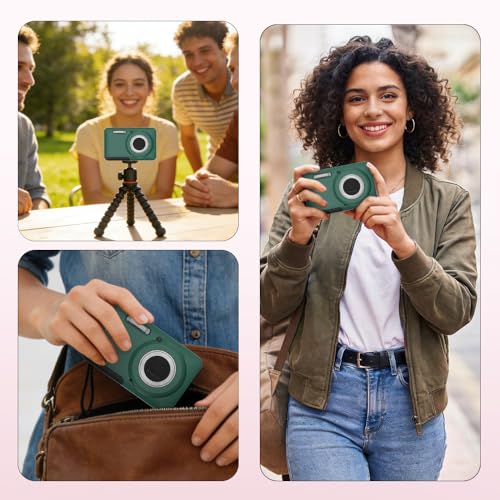 Image of Case for Kodak PIXPRO FZ55,FZ55 accessories,Soft Silicone Protective Case,Comes with 2 Screen Protectors and 1 Wrist Strap - Dark green