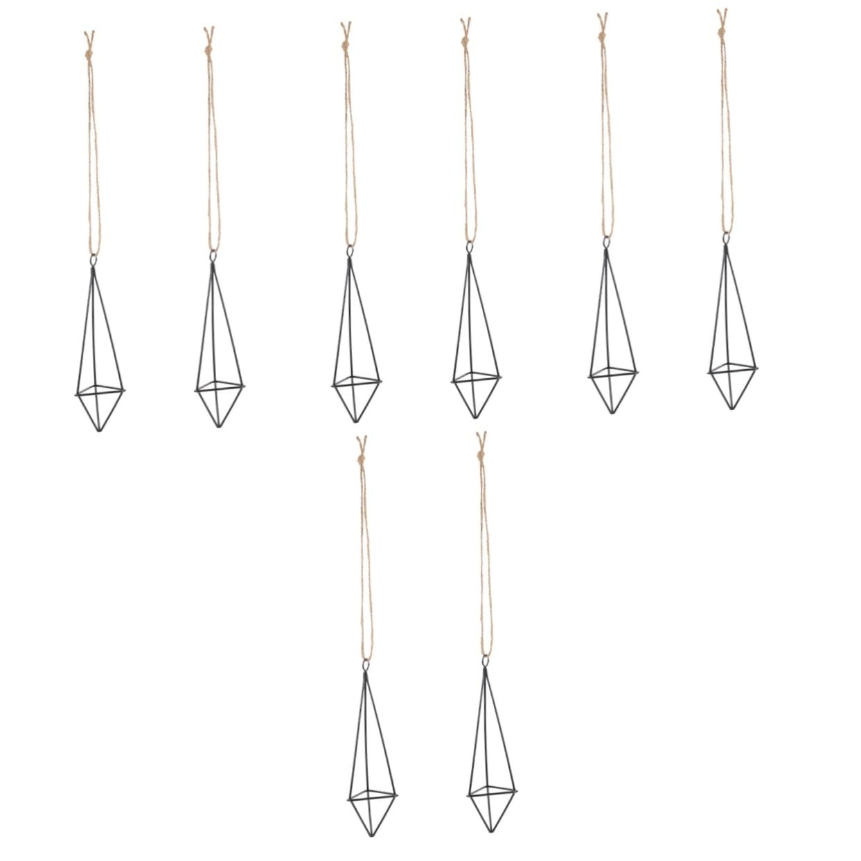 VANZACK 4 Ensembles Jardinière Suspendue Support De Plantes Suspendues Crochet De Jardinière Suspendu Suspension Cintre pour Plantes D'extérieur Tillandsia Stand Le Fer Noir 2 Pièces * 4
