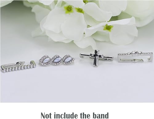 Miniatura 5 de Abrazaderas de Correa de Reloj - Anillos Decorativos Compatibles con Correas de Cuero de Silicona para Apple Watch - Accesorios de Correa Deslizante