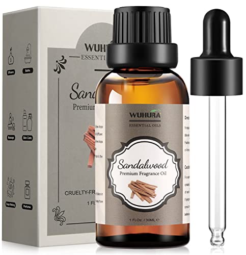 Wuhura Sandalwood Essential Oils For Diffuser 30Ml - Premium Grade Aromatherapy Essential Oil Sandalwood Fragrance Oils (1.01 Fl Oz) #TOP7