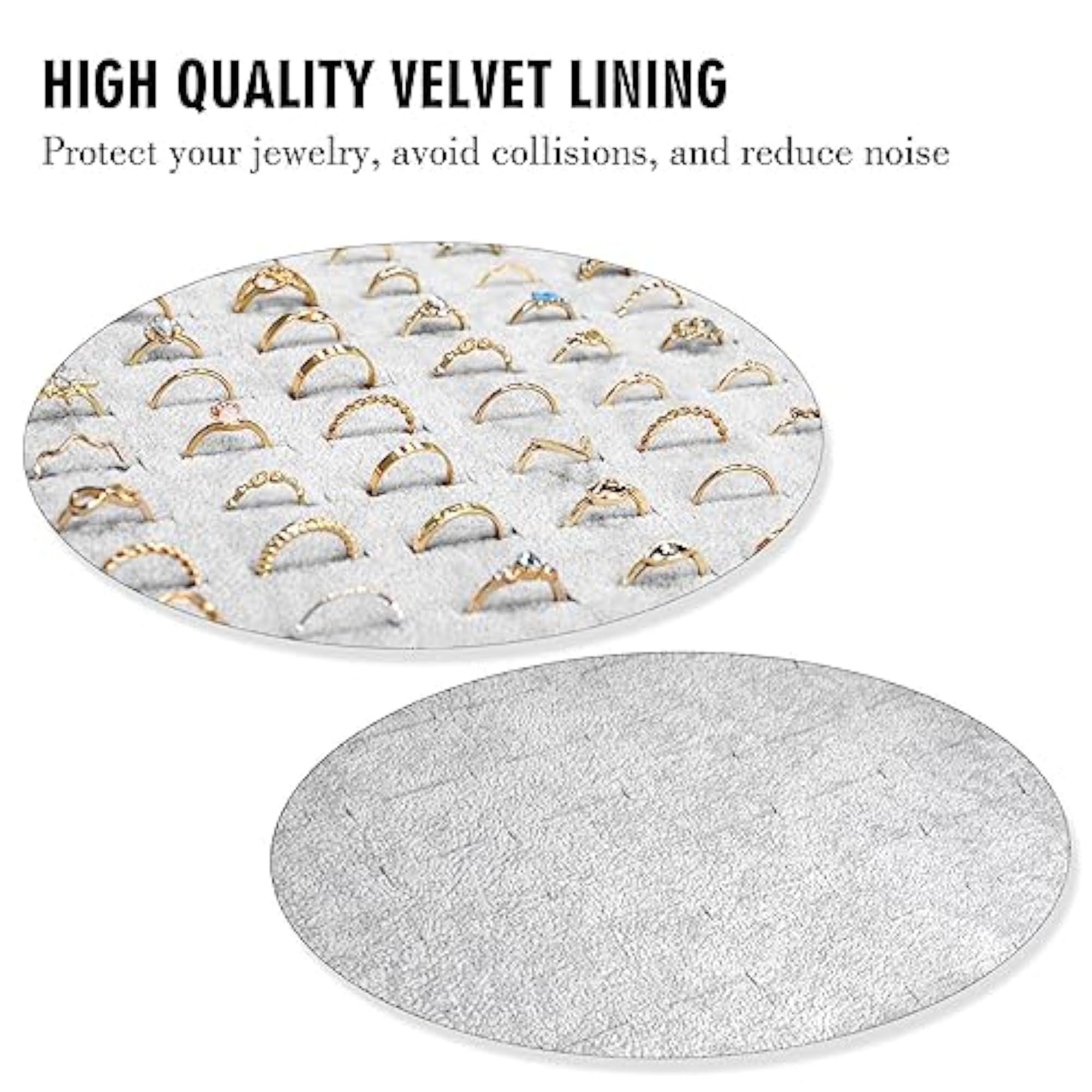 100 Slots Velvet Ring Organizer Tray