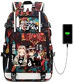 Toilet Bound Hanako Kun Rucksack Anime Printed Daypack Laptop Rucksack Lässig Trend Reißverschluss Reiserucksack Tasche für Jungen Mädchen (Stil 1)