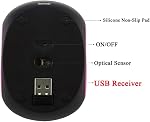 Portable Cute Wireless Mouse,Rechargeable Cartoon Print Soundless Mice,2.4G Mini Wireless Candy Colors Kawaii Optical Cordless Mouse with USB Receiver for Computer Laptop Desktop PC Girls Kids Gifts