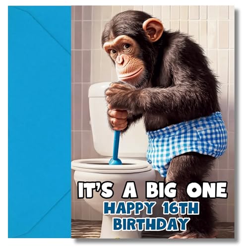 LimaLima 16th Birthday Card For Boys Funny Its A Big One Gift Perfect For Son Grandson Brother & Nephew