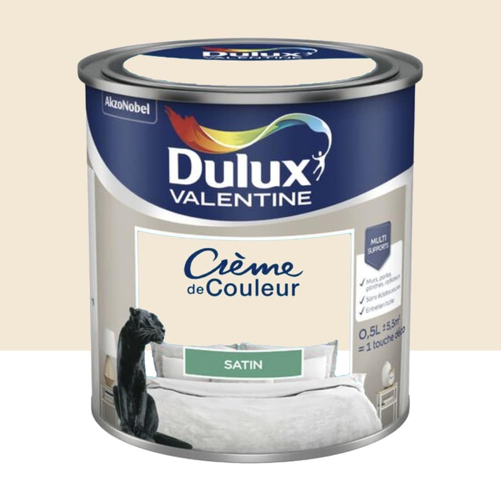 Valentine crème de couleur satin 0.5l blanc cassé