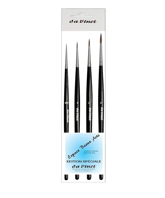 Foto 2 de 8 de Da Vinci - Pincel para Marta, Color Rojo 2/0, 0, 1, 2. Set 4pcs