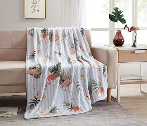 Morgan Home Fashions Luxury Velvet Plush Throw Blanket 2 Sizes- Soft, Lightweight, Cozy, Comfy and Warm for Use All Year Round and Any Season (Flamingo Bay, 50x60) Morgan Home Fashions Luxury Velvet Plush Throw Blanket 2 Sizes- Soft, Lightweight, Cozy, Comfy and Warm for Use All Year Round and Any Season (Flamingo Bay, 50x60)