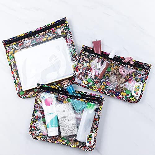 Bumkins Necessaire aprovada pela TSA, bolsa de viagem da Nintendo, bolsa com zíper, sem PVC, sem vin