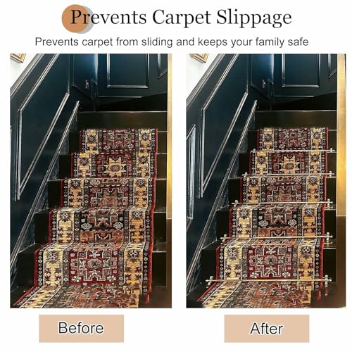 Barres d'escalier en laiton pour tapis et tiges de support de marche - 4