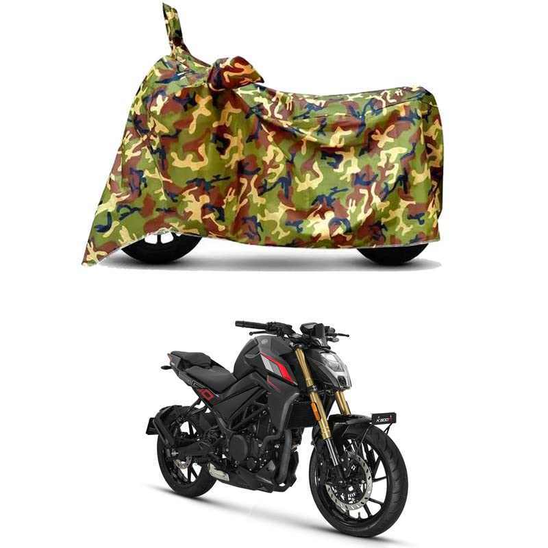 Image of Waterproof 100% PVC Coated Bike Scooty Two Wheeler Body Cover Compatible for Keeway K300 N Matte /UV-Rays /Heat Protection /Birds Dropping /Scratchproof /Dust Proof [6X6 Jungle Print]