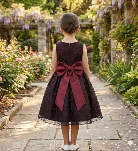 Image of Baby Girl's Poly Satin Flower Net Summer Knee Length Frock Kids Wear Birthday Dress