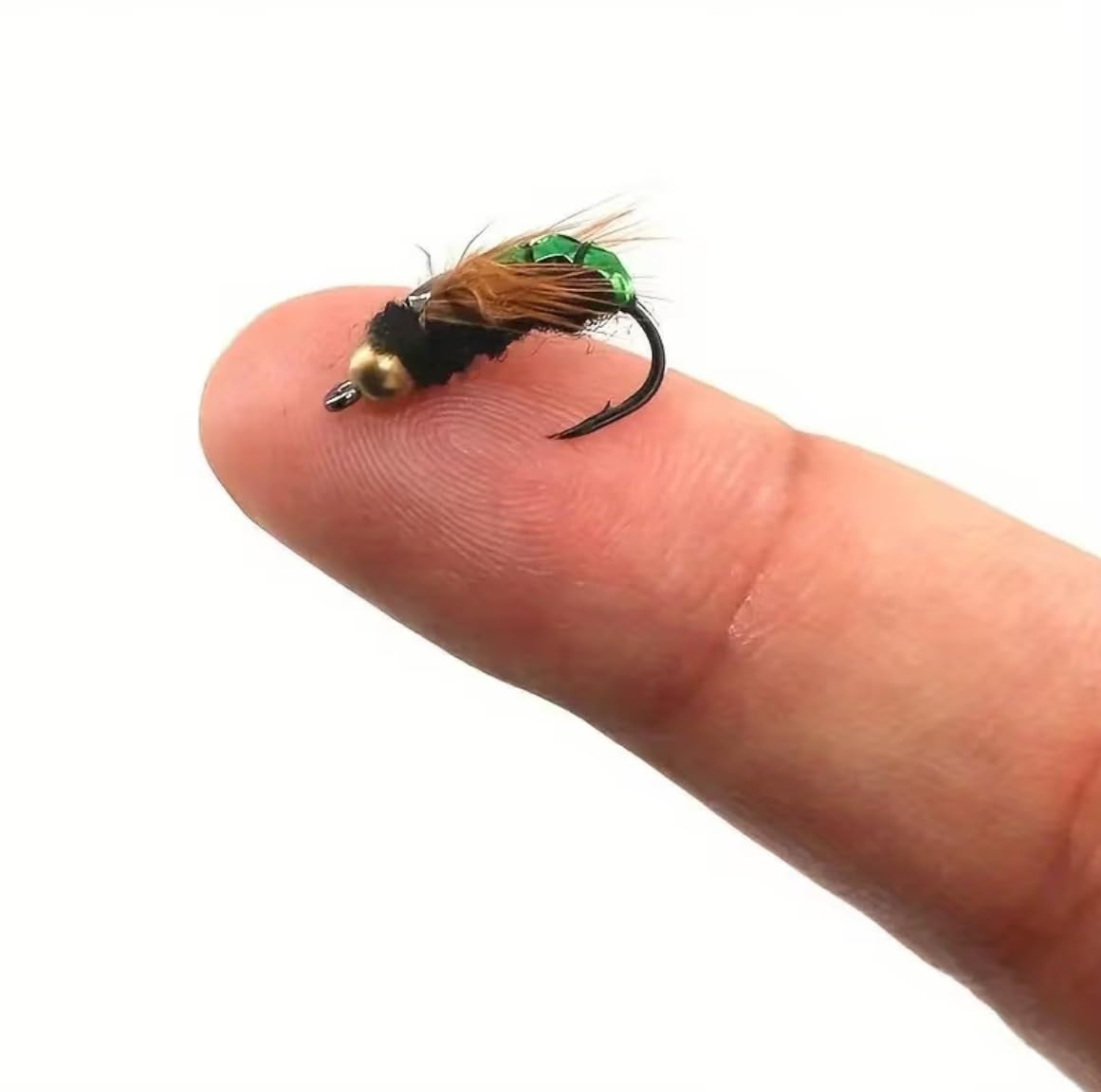 AMZfishing Messeneuheit 2025 bioniczne nimfy muchowe wiązane ręcznie | imitacja muchy | sztuczne muchy | pstrągi | nimfa ze złotą głową | wędkarstwo muchowe