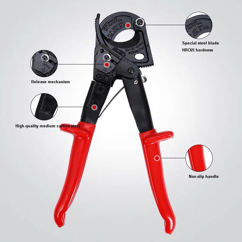 Snapklik.com : Ratcheting Cable Cutter Up To 240mm2/Ø28mm Heavy Duty ...