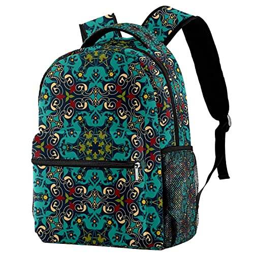 Sac à dos mandala vert pour les sorties nature et les vacances des jeunes