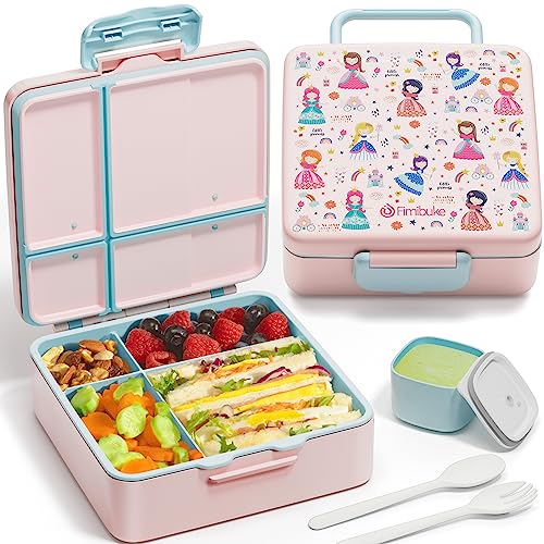 Fimibuke Bento Lunch Box for Kids, Toddler Bento Box with 4 Compartments