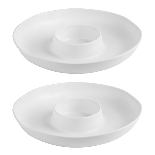 Chip and Dip Serving Set Divided Serving Platter Appetizers and