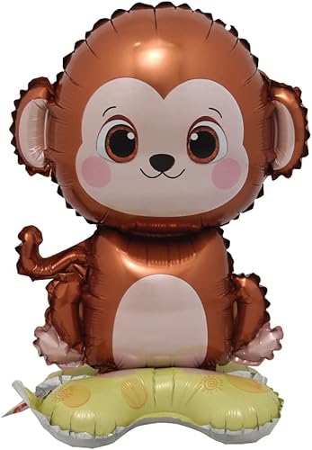 Miniatura 3 de Globos de animales 3D autosostenibles RUIANSI con forma de zorro, koala, león, elefante, panda, vaca, conejo, dinosaurio, triceratops, estegosaurio