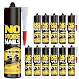 Montagekleber mit sofortiger Anfangshaftung, Baukleber - weiß (12x 300ml)