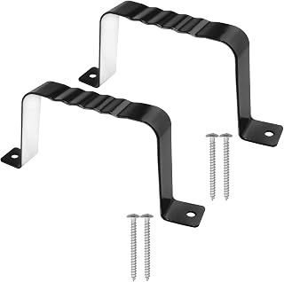 2pcs Downspout Traction Strap Black stormwater Pipe clamp Inner Diameter 3.94*3inch downspout Strap with Screws for Installing Drainage Ditch downspouts