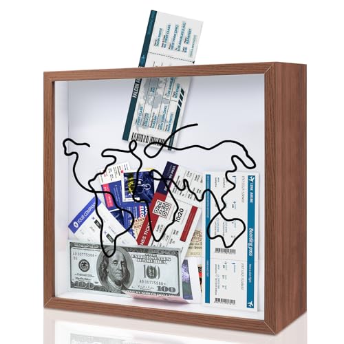 ZEEYUAN Adventure Archive Box 30X30CM Scatola per avventura per biglietti Shadow Box, Cornice 3D da riempire, Scatole portaoggetti profonde, Cornice per oggetti fai da te