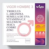 Vigor Hombre 3: Complejo Avanzado de Energía y Vitalidad Masculina con TRIBULUS, MACA, y Antioxidantes - Mejora Muscular, Deseo y Salud Reproductiva. 28 sachets diarios