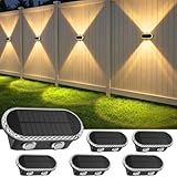 Hiromeco Aplique Solar Exterior Pared: Lámparas Solares Exteriores 3000K/4000K/6000K - Luces Solares Exterior IP65 Impermeable para Jardin Garaje Cerca Muro (6 Piezas)