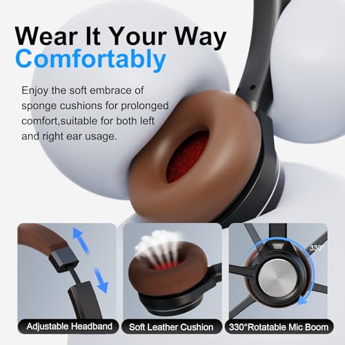 Casque Bluetooth pour PC avec base de charge et dongle USB sans fil