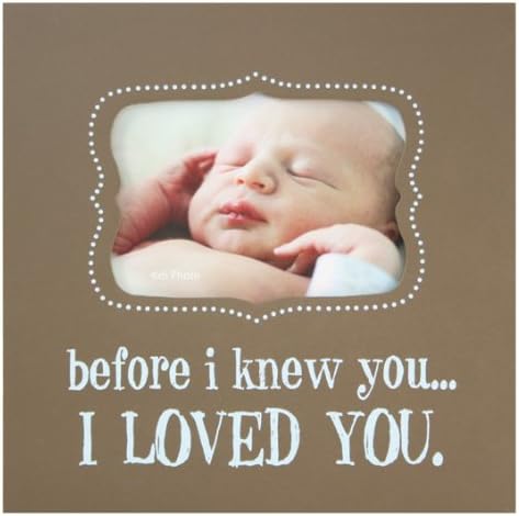 Kindred Hearts / Jada Venia - Classic Vintage Photo Frame (Chocolate & Blue): "Before I knew you...I loved you" (9" x 9") - #2133