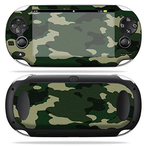 MIGHTY SKINS - MightySkins Skin Compatible with PS Vita PSVITA Playstation Vita Portable wrap Sticker Skins Green Camo
