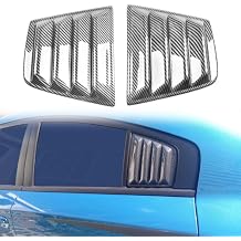 Side Window Louver, Compatible with 2011-2023 Dodge Charger, Carbon Fiber Hydro Dip Gloss/Smooth Finish Polypropylene V2 Style Aerodynamic Rear Side Sunshade Wind Deflection Cover, 2PCS