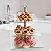 Home Dess Chef Buddy Three Tier Square Glass Buffet and Dessert Stand, 1 Pack, Clear