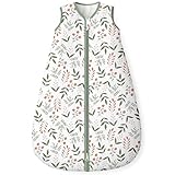 Yoofoss Baby Sleep Sack 0-6 Months, 1.5 Tog Baby Wearable Blanket with 2-Way Zipper, 100% Cotton Organic Fabric Winter Infant Sleeping Sack, Warm Soft Comfy