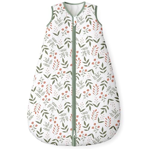 Image of Yoofoss Baby Sleep Sack 0-6 Months, 1.5 Tog Baby Wearable Blanket with 2-Way Zipper, 100% Cotton Organic Fabric Winter Infant Sleeping Sack, Warm Soft Comfy