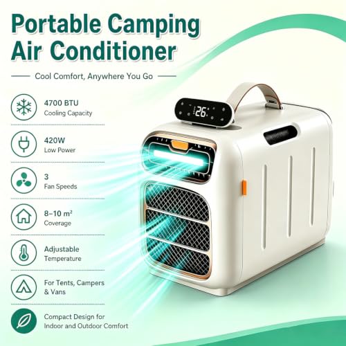 Portable Air Conditioner with Dehumidifier, Fast Cooling & Heating, Touch & Remote Control, Ultra Quiet (25-35dB), No Window Installation, Ideal for Bedroom, Office, Camping OnlyCooling - Image 3