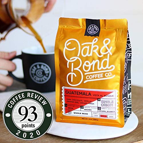 Oak & Bond Coffee Co. Guatemala Single Origin And Rye Whiskey Barrel Aged Coffee Bundle - Whole Bean, 22Oz. Total #TOP1