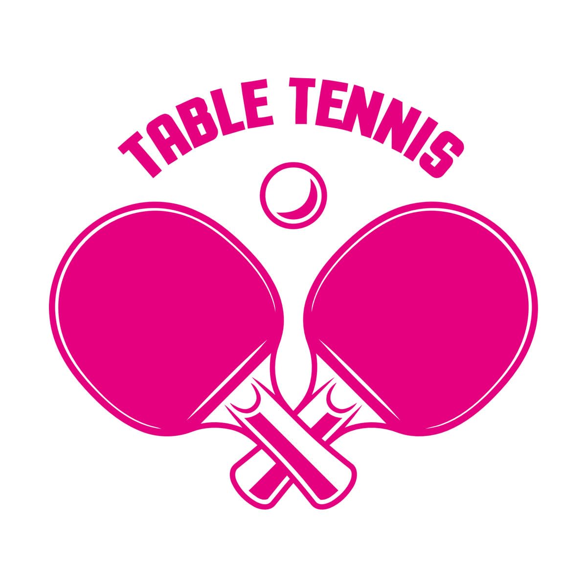 Table Tennis Ping Pong Racket Sports Games Fine Carving Stickers 81x93.6cm Easy Installation Extra Large Rosered — image 1