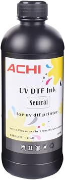 US Stock 500ML UV DTF Ink UV DTF Printer Ink 500ML Neutral UV DTF Ink for XP600 UV DTF Printer 6090 3360 Printer White 500ML/Bottle