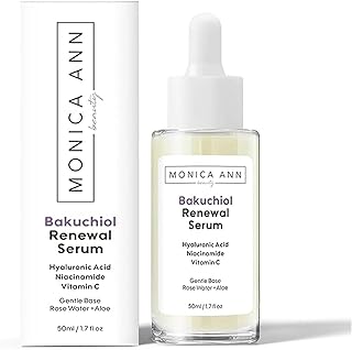 Bakuchiol Serum – Retinol Alternative with Hyaluronic Acid, Niacinamide & Vitamin C – Anti-Aging, Brightening, Hydrating Face Serum for Fine Lines & Wrinkles (1.7 fl oz)