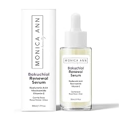 Bakuchiol Serum Retinol Alternative with Hyaluronic Acid Niacinamide Vitamin C Anti-Aging Brightening Hydrating Face Serum for Fine Lines