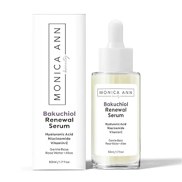 Bakuchiol Serum Retinol Alternative with Hyaluronic Acid, Niacinamide & Vitamin C Anti-Aging, Brightening, Hydrating Face Serum for Fine Lines & Wrinkles 1.7 fl oz