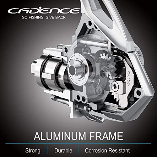 Cs6 & Cs7 Spinning Reel, Cadence Ultralight Aluminum Frame Fishing Reel With 9 Low Torque Bearings Super Smooth Powerful Fishing Reel Spinning With 29Lbs Max Drag & 6.2:1 Gear Ratio Spinning Reel #TOP3