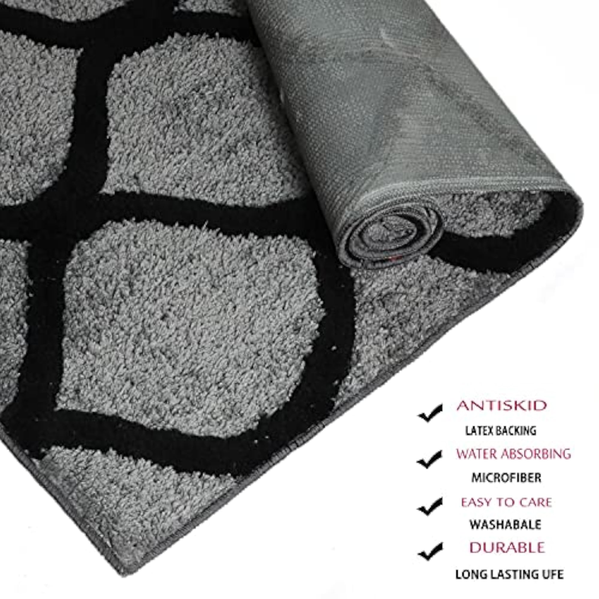 Anti-Slip Bedside Runner Microfiber Soft Rug