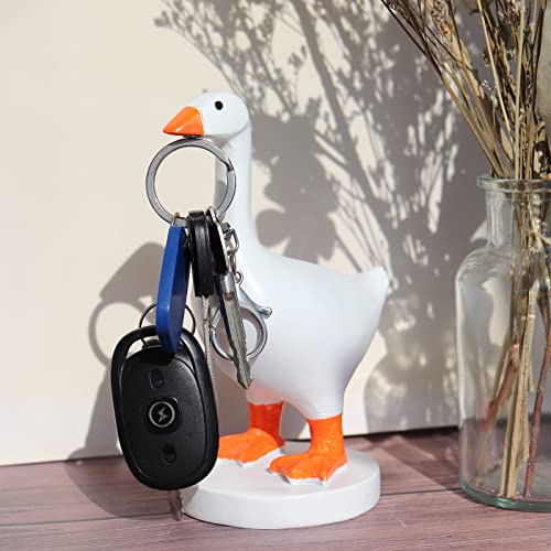 Magnetic Goose Key Holder Statue, Creative Resin Duck Statue, Art Aesthetic Goose Or Duck Decor For Home Office Table Desk Bookshelf Garden, Funny Housewarming Gift #TOP2