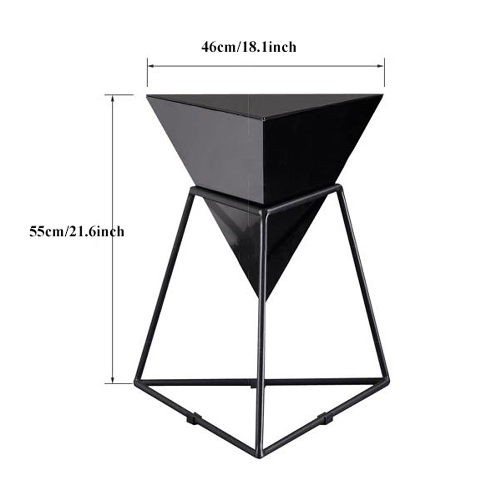 Mesas auxiliares para sofá, mesa auxiliar pequeña para patio, mesa auxiliar de metal única para sala de estar, dormitorio, resistente a la intemperie, antioxidante, para interiores y exteriores, mes