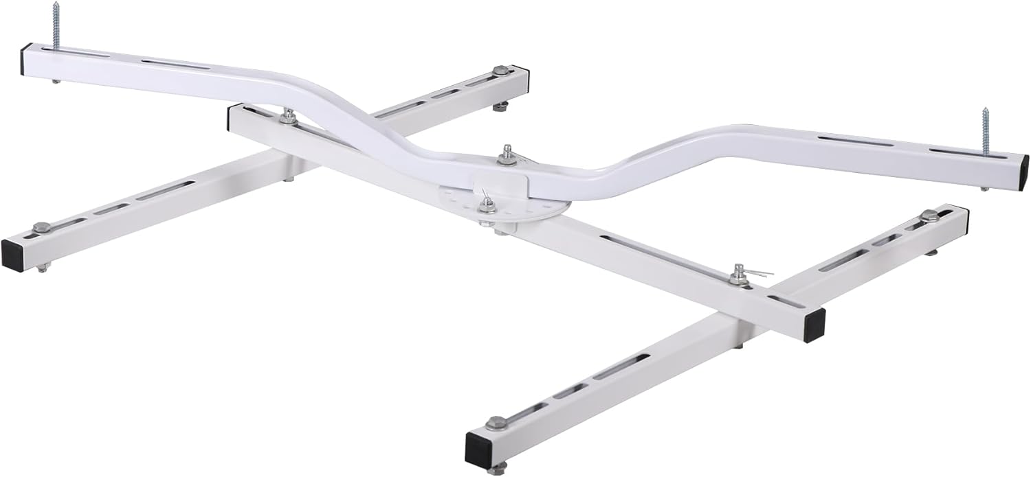 Heavy Duty Swivel H-Bracket for Garage Heaters, 200 LB Capacity Flush Mount with 360° Rotation, Fits 16" or 24" OC Joists, Vibration Resistant