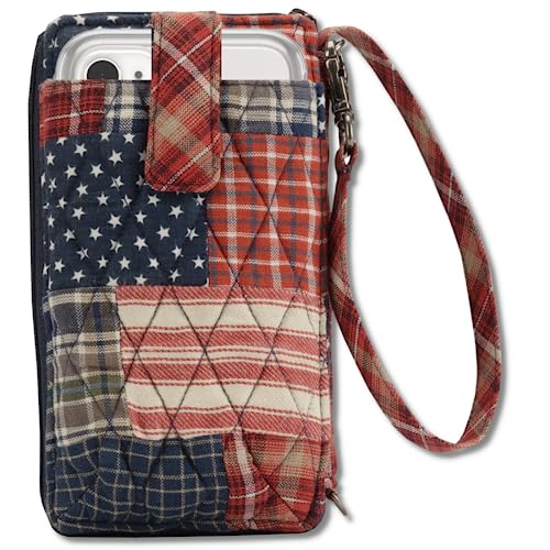 Bella Taylor Cell Phone Wristlet Wallet For Women With Smartphone Pocket And Rfid Protection, Revere Red Patchwork #TOP6